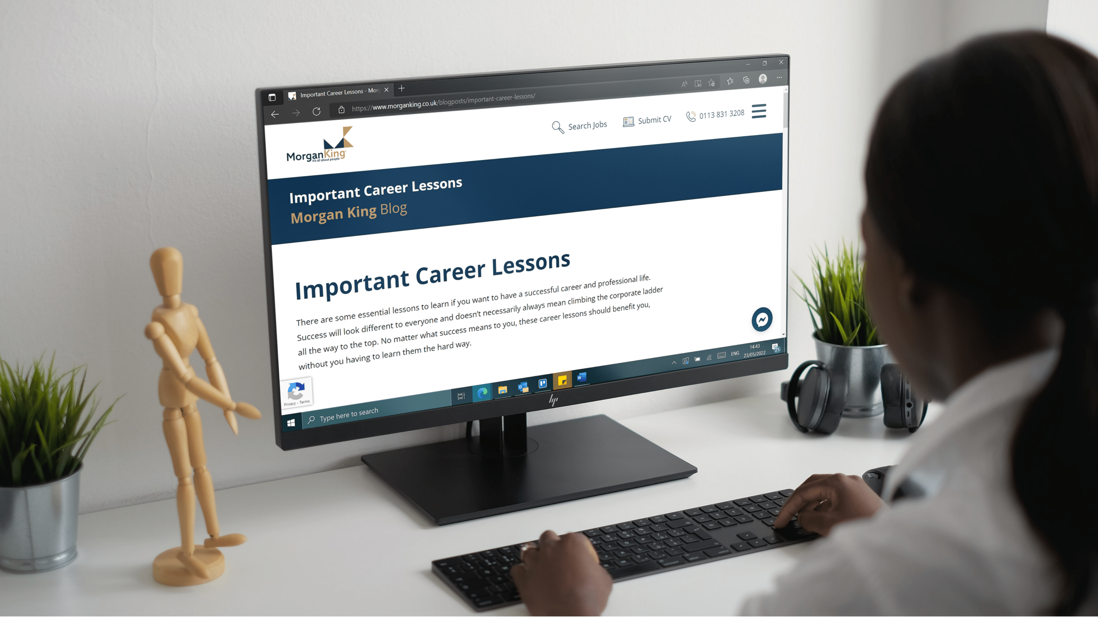 lady reading our career lessons blog