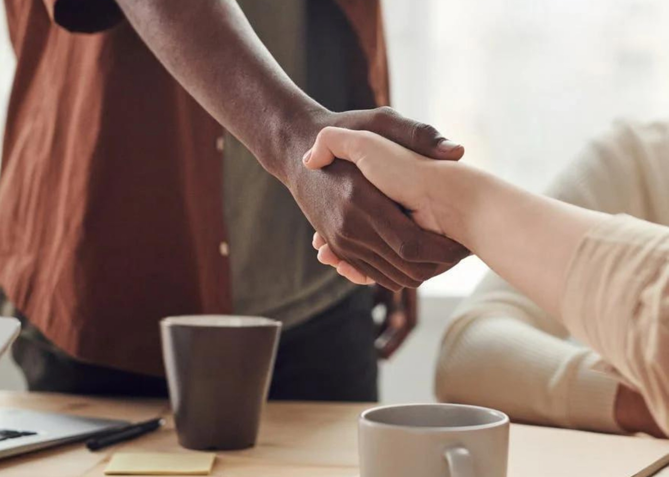 a handshake indicating positive relationship