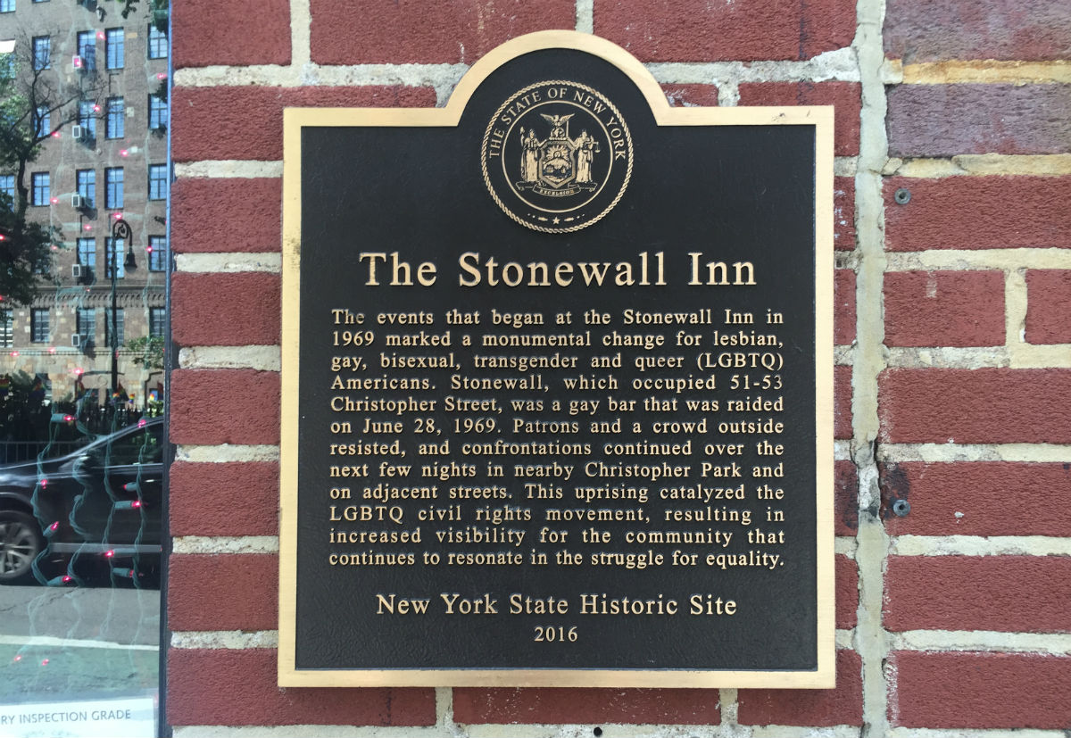 stonewall inn plaque